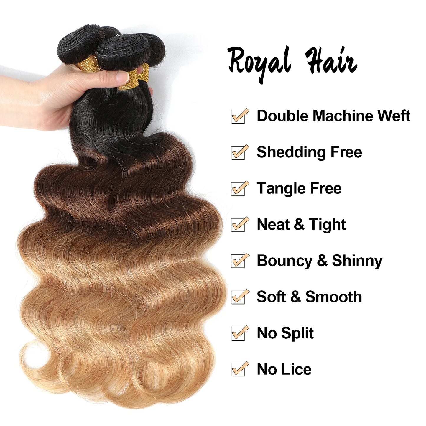 Ombre Body Wave 100% Unprocessed Virgin Brazilian Human Hair