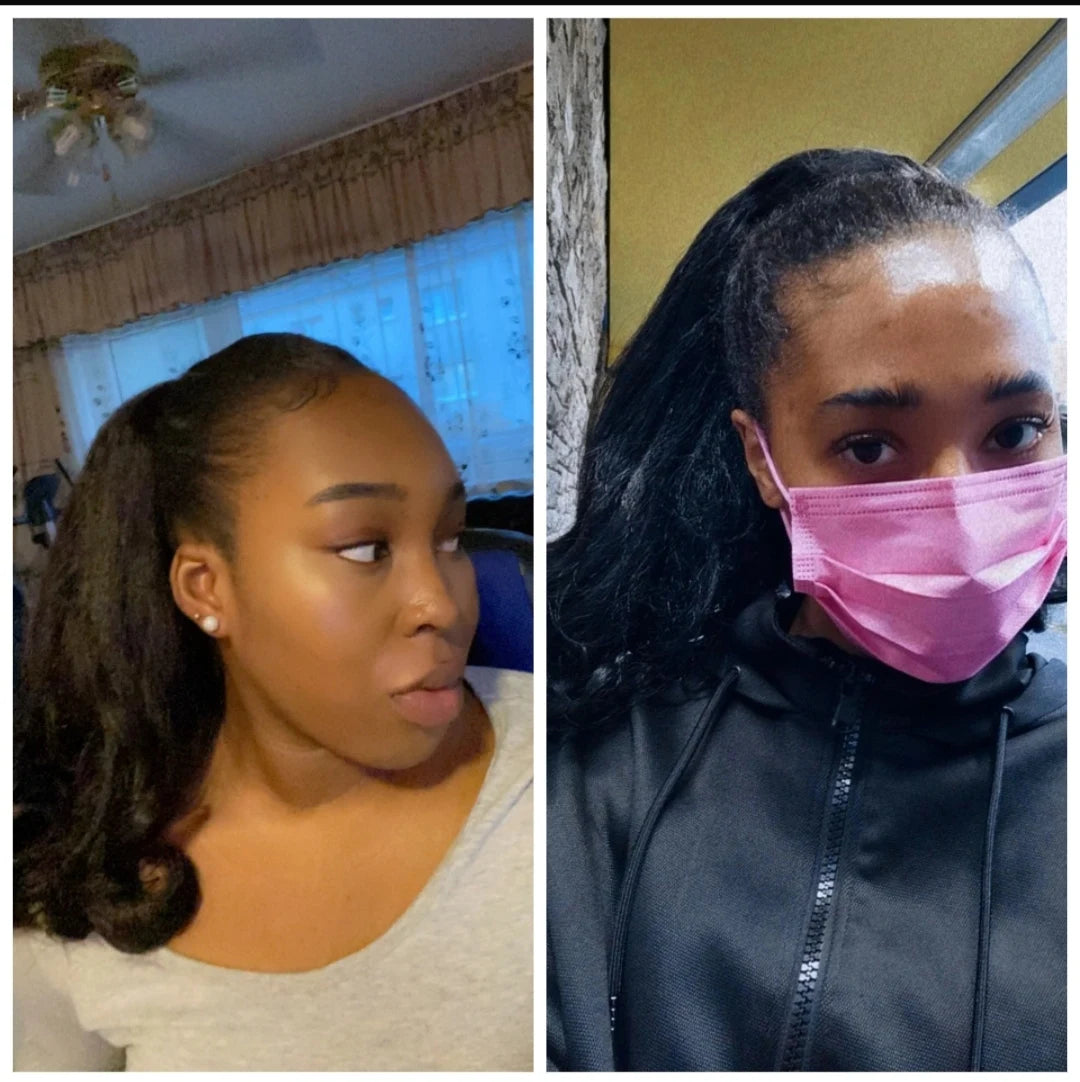 Yaki Straight Synthetic Drawstring With Two Combs Ponytails - Various Options Available