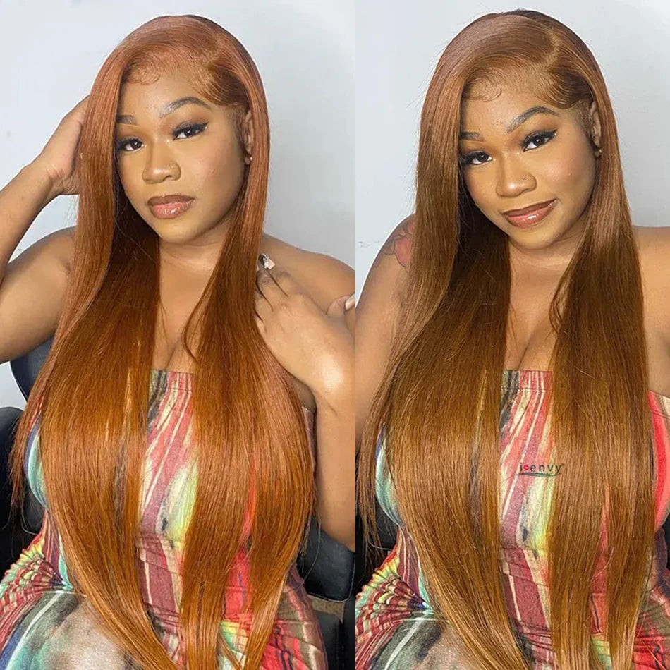 Orange Ginger Blonde - Glueless Pre Cut HD Lace Front Human Hair Ready To Wear Wig
