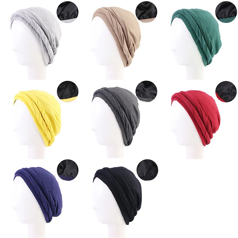 Elastic Men's Turban Hat/Scarf  - Various Colors Available
