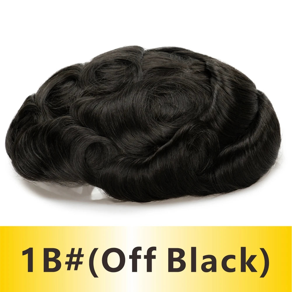 Natural Hairline Toupee Human Hair Double Knots Hair System - Various Options Available