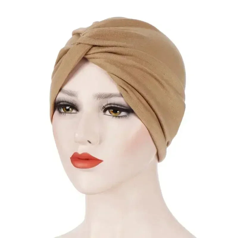 Women's Pleated Turbans in Various Colors