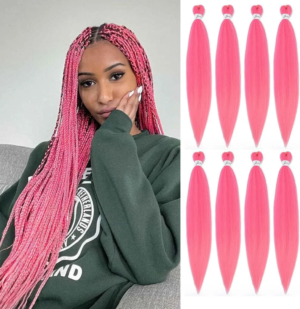 Pre-Stretched Synthetic Braiding Hair - Various Colors Available
