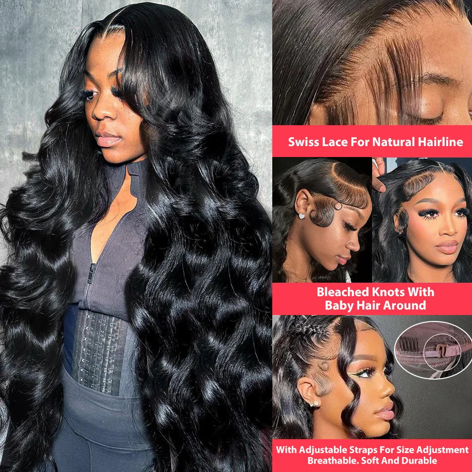 Brazilian Body Wave - Glueless HD Lace Front Wear & Go Human Hair Wig