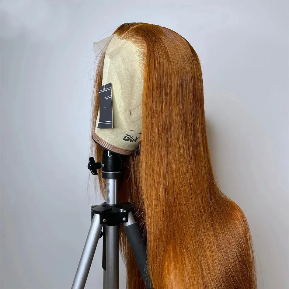Bone Straight Ginger Blonde - HD Lace Frontal Human Hair Wig