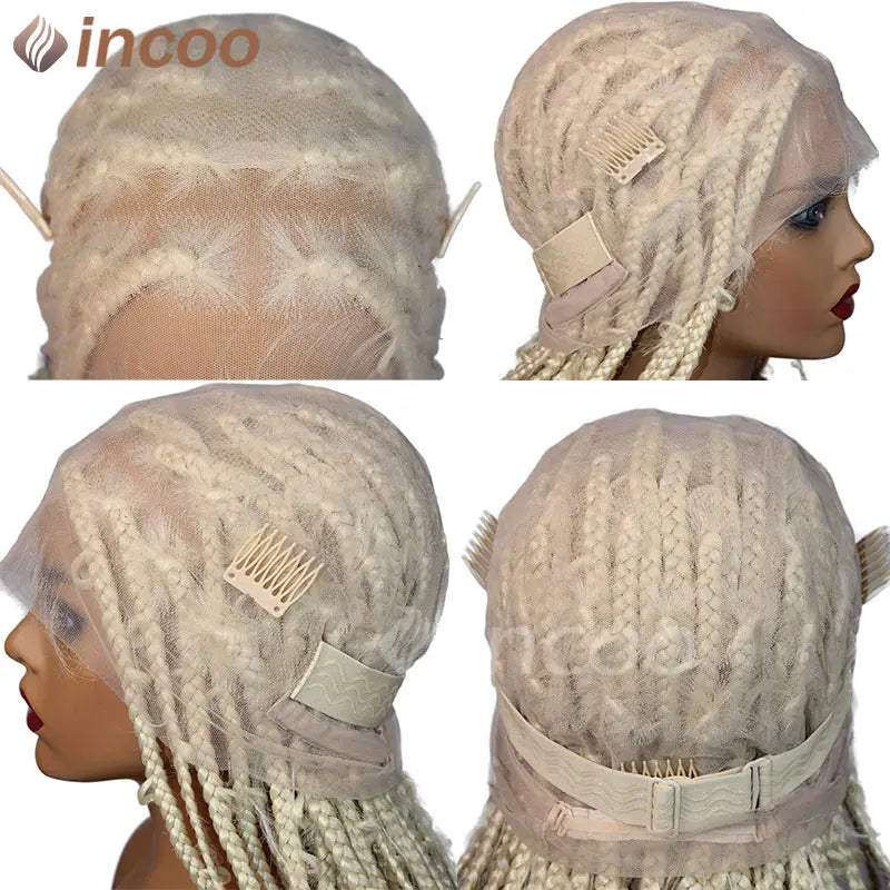 36 Inch Synthetic Braided Butterfly Lace Front Synthetic Wigs - Various Colors Available