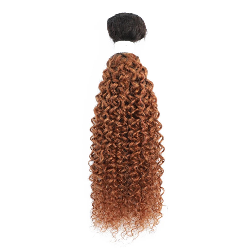 Brazilian Kinky Curly Human Hair Bundles - Various Ombre Brown Colors