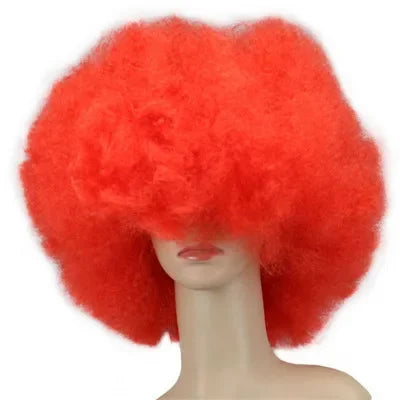 Synthetic 200g Super Big Short Curly Party Afro Wigs - Various Colors Available