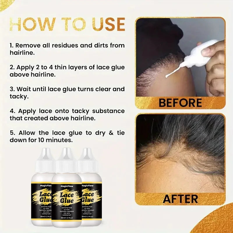 Waterproof Invisible Strong Hold For Wigs -  Super Bonding Adhesive Glue