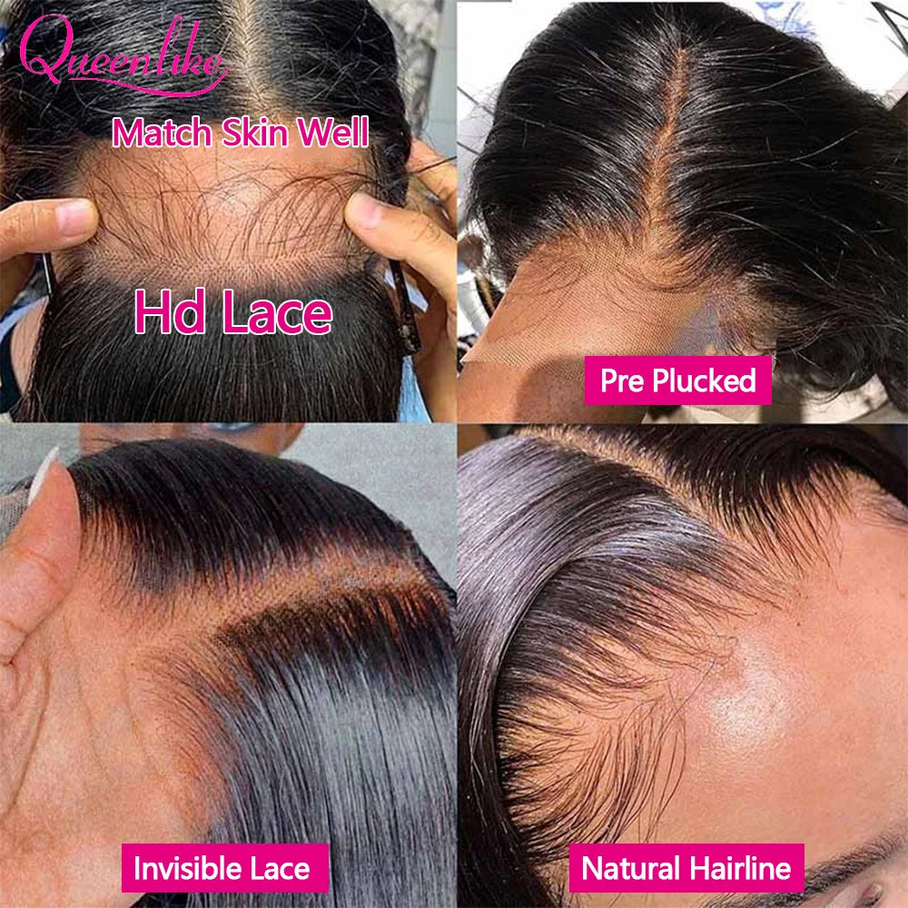 Straight Human Hair HD Invisible Lace Frontal Wig