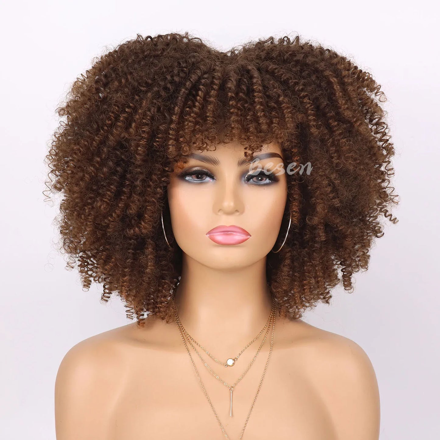 Synthetic Short Kinky Curly Wigs - Various Colors Available