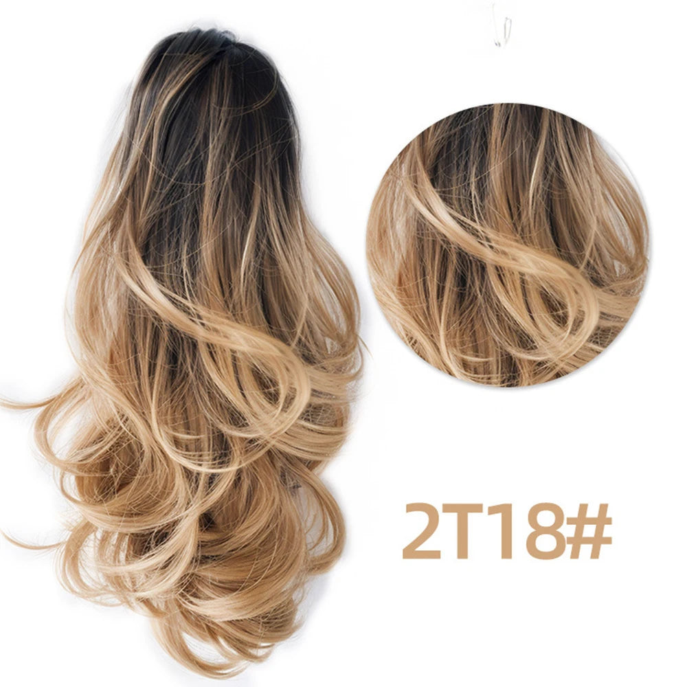 Curly Body Wave Synthetic Clip In Ponytails - Various Options Available