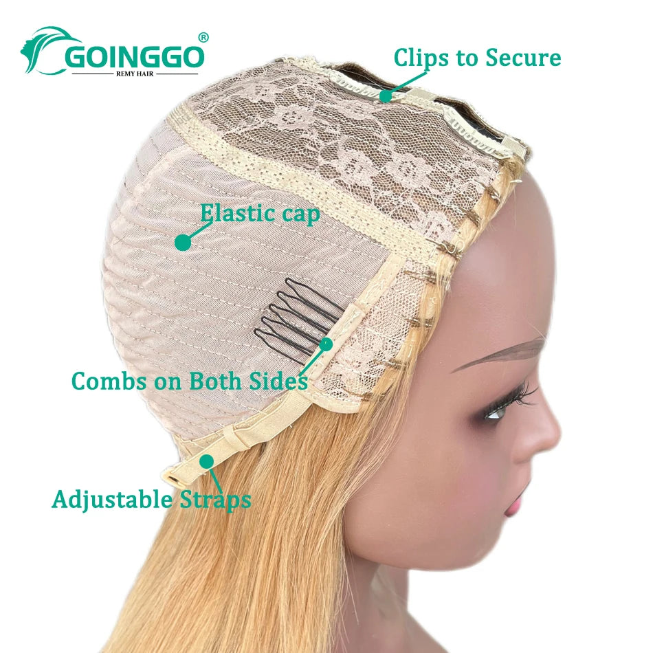 Straight V Part Human Hair Wig - Various Colors Available
