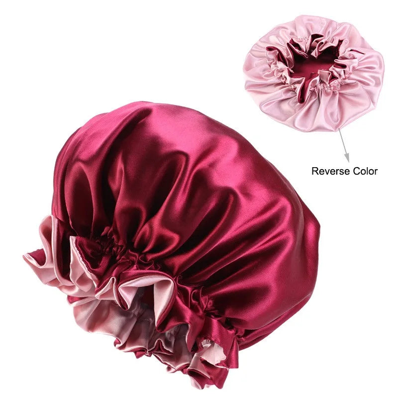 Silk Night Double Layered Bonnet