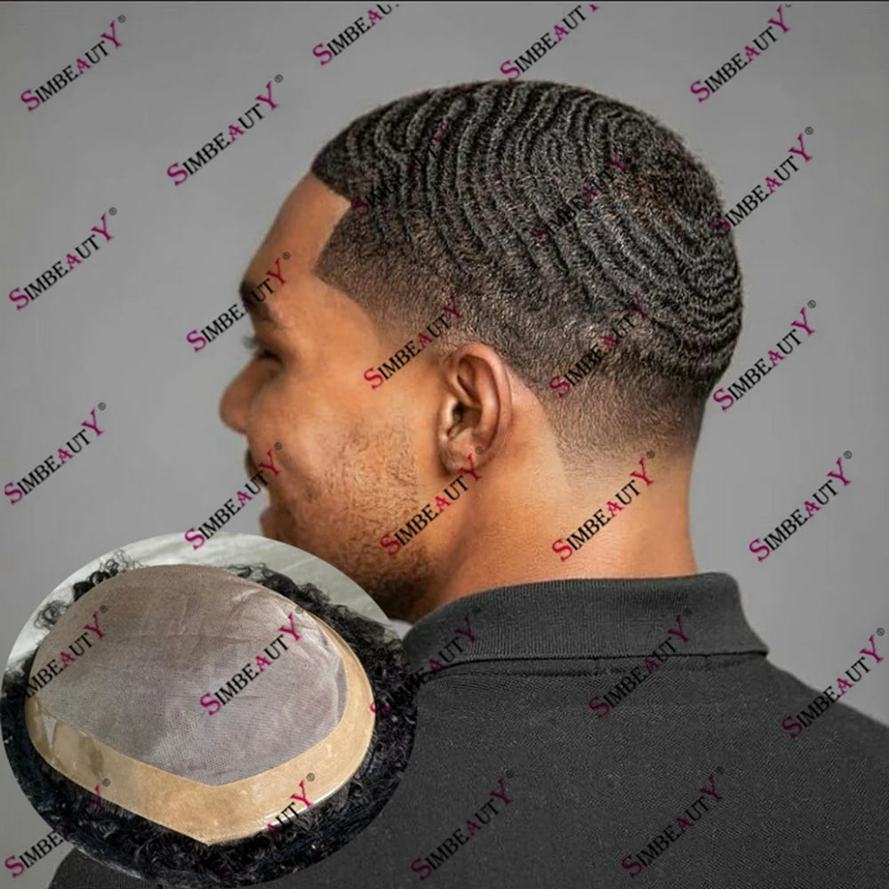 Wave Style Breathable Mono Lace Top Human Hair - Solution Prosthesis Hairpiece Unit