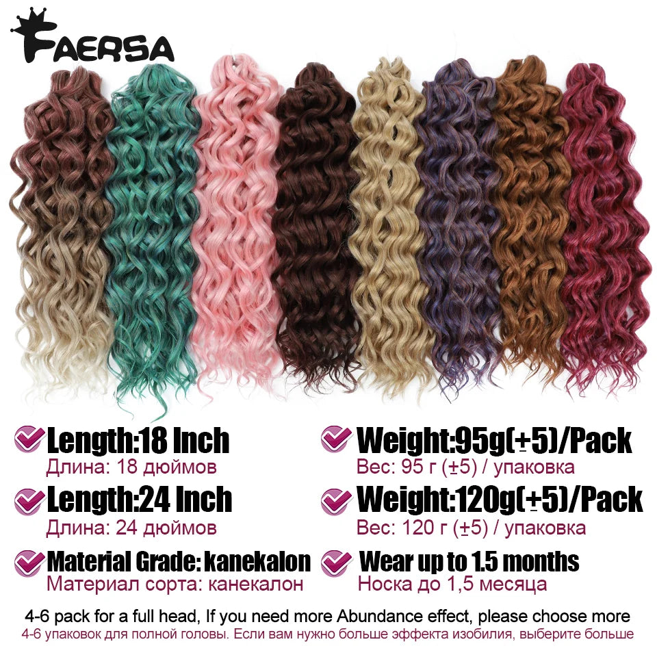 Deep Wavy Twist Synthetic Crochet Hair