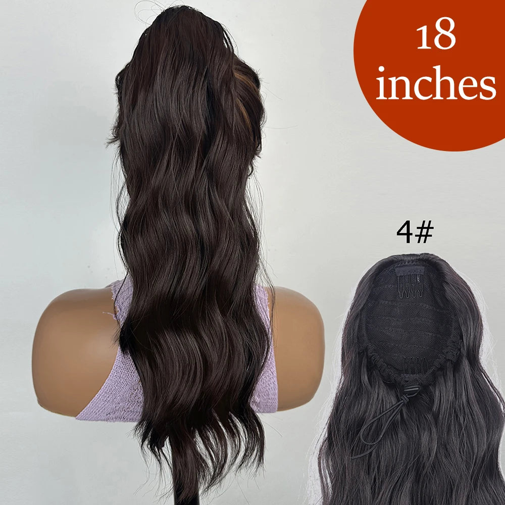 Synthetic Long Straight Claw Clip On 24Inch Ponytail