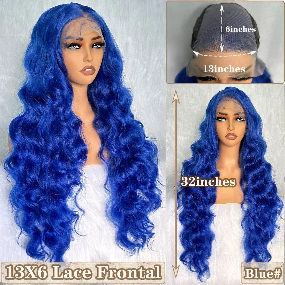 Synthetic Body Wave Lace Front Wigs With Baby Hair - Various Colors Available