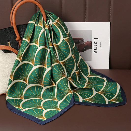 Luxury Print Satin Silk Square Scarfs