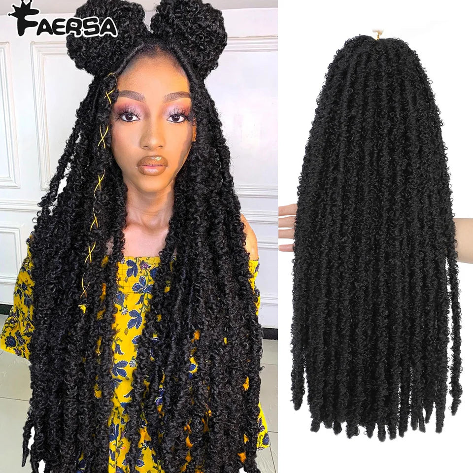 Butterfly Locs Crochet Synthetic Hair - Various Colors Available