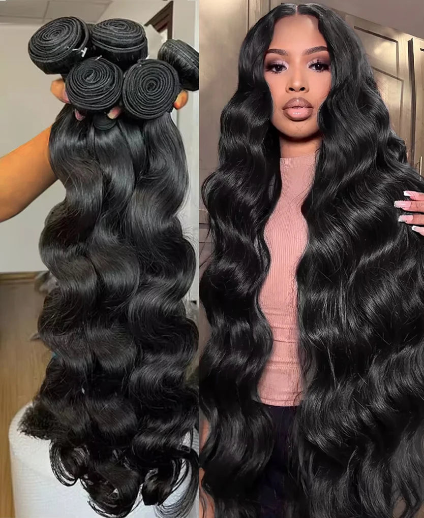 Straight Brazilian Weave Raw Human Hair Bundles