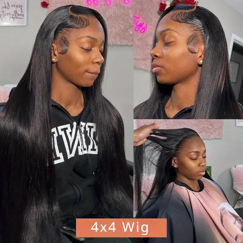 Straight - Transparent 360 Lace Glueless Human Hair Wig