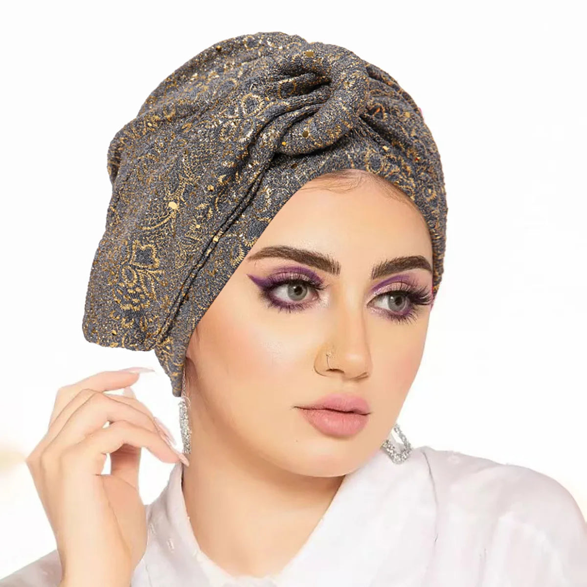 Women's Pleated Turbans in Various Colors