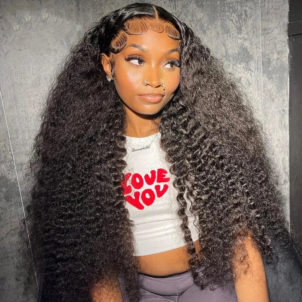 Deep Wave Curly - Glueless Preplucked HD Frontal Lace Human Hair Wig
