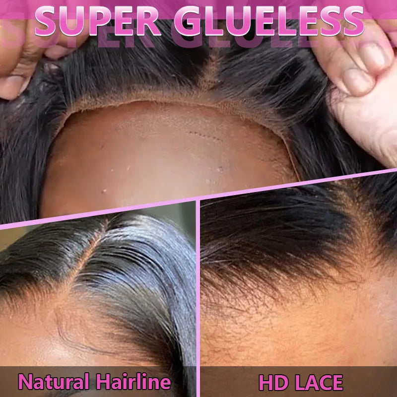 Body Wave - Pre Plucked Pre Cut HD Lace Closure Glueless Human Hair Wig