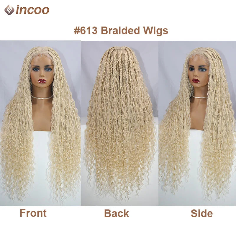 Boho Box Braided Full Lace Front Synthetic Wigs - Various Colors Available