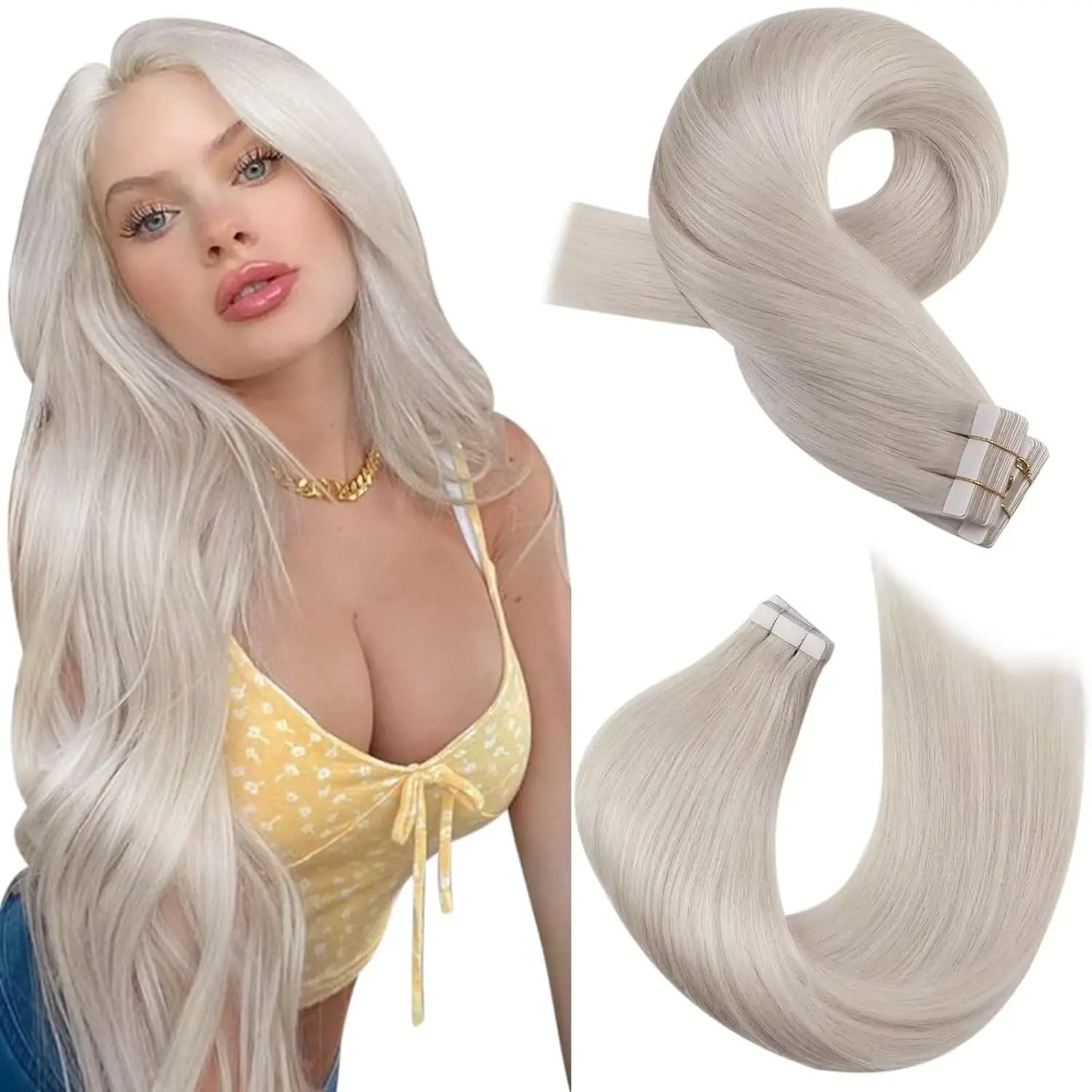 Straight Tape in Human Hair Extensions - Various Colors Available