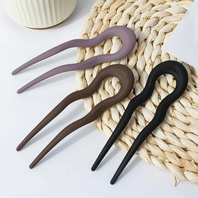 U Shape Traditional Resin Hair Pin Stick