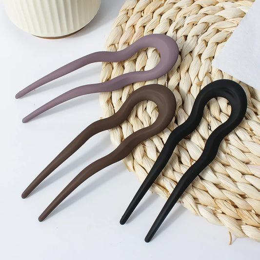 U Shape Traditional Resin Hair Pin Stick