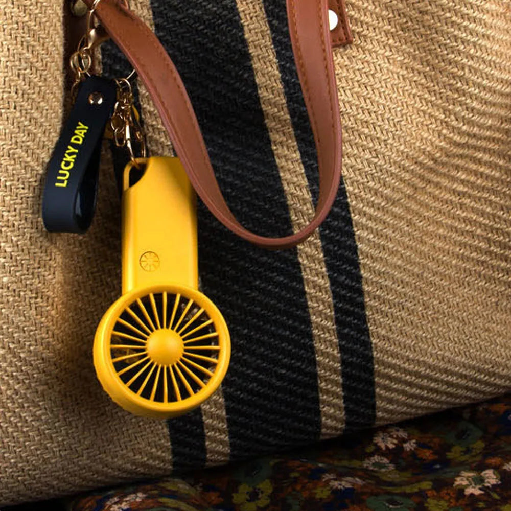 Portable Mini Rechargeable USB Charging Handheld Fan Built-in Battery 3 Speed Power - Various Colors Available