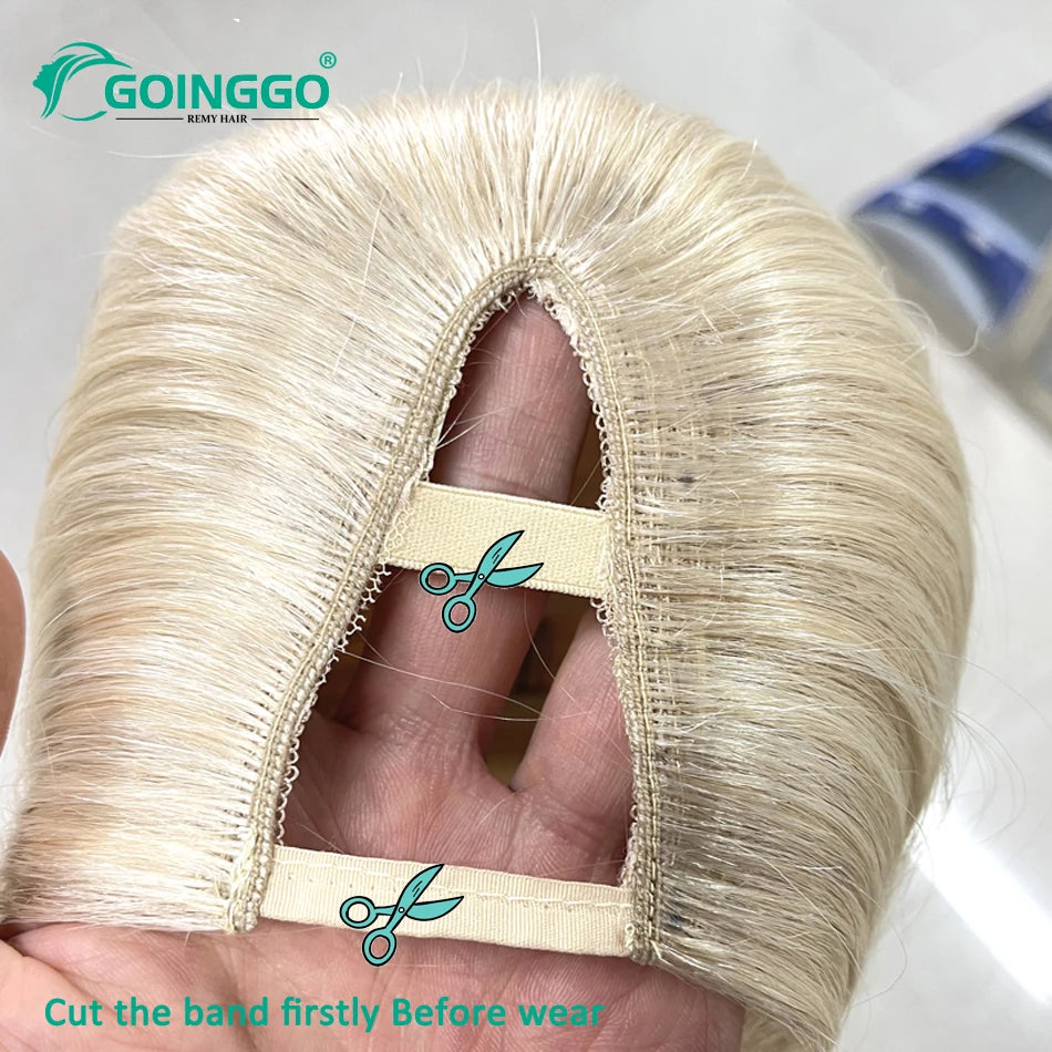 Straight V Part Human Hair Wig - Various Colors Available