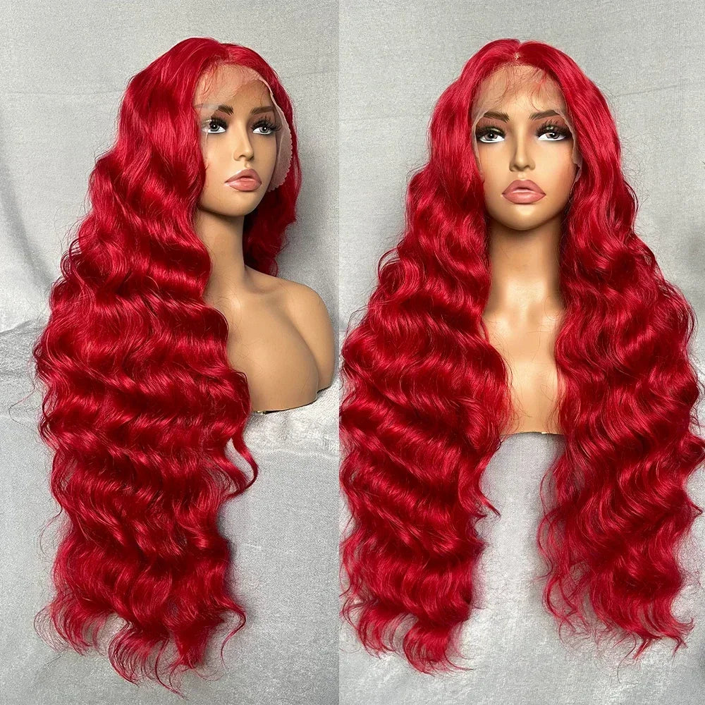 Synthetic Body Wave Lace Front Wigs With Baby Hair - Various Colors Available