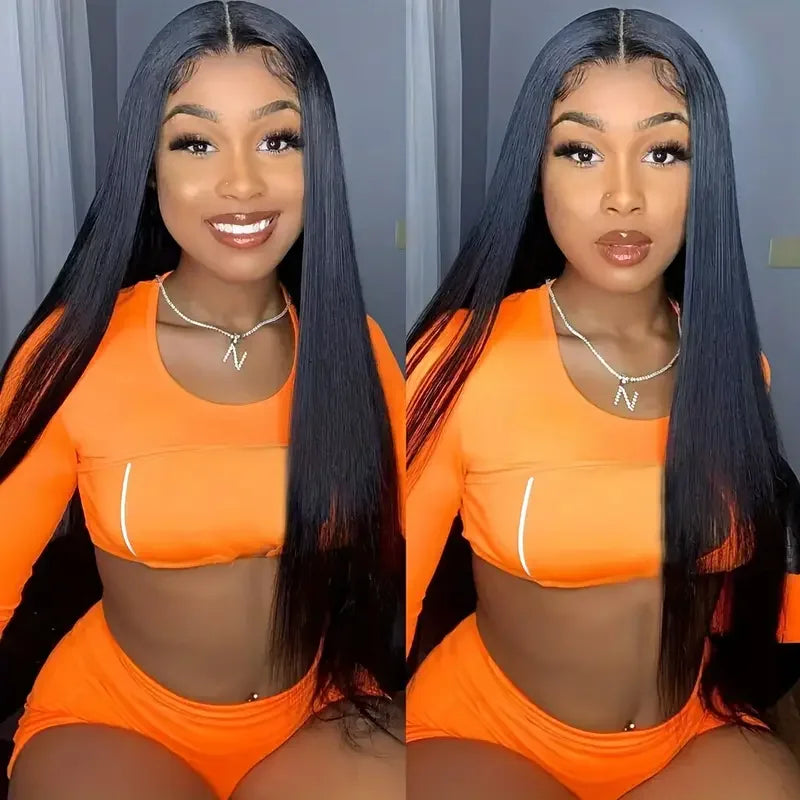 Straight - Transparent 360 Lace Glueless Human Hair Wig