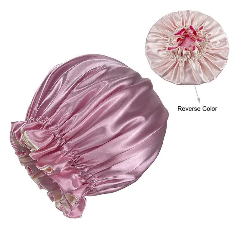 African Pattern Print Satin Bonnets