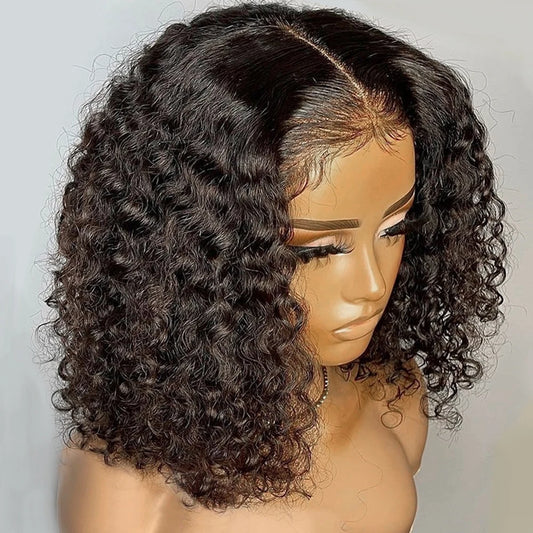 Water Wave Bob - Glueless Pre Plucked, Pre Cut Human Hair Ready To Go Lace Frontal Wig.