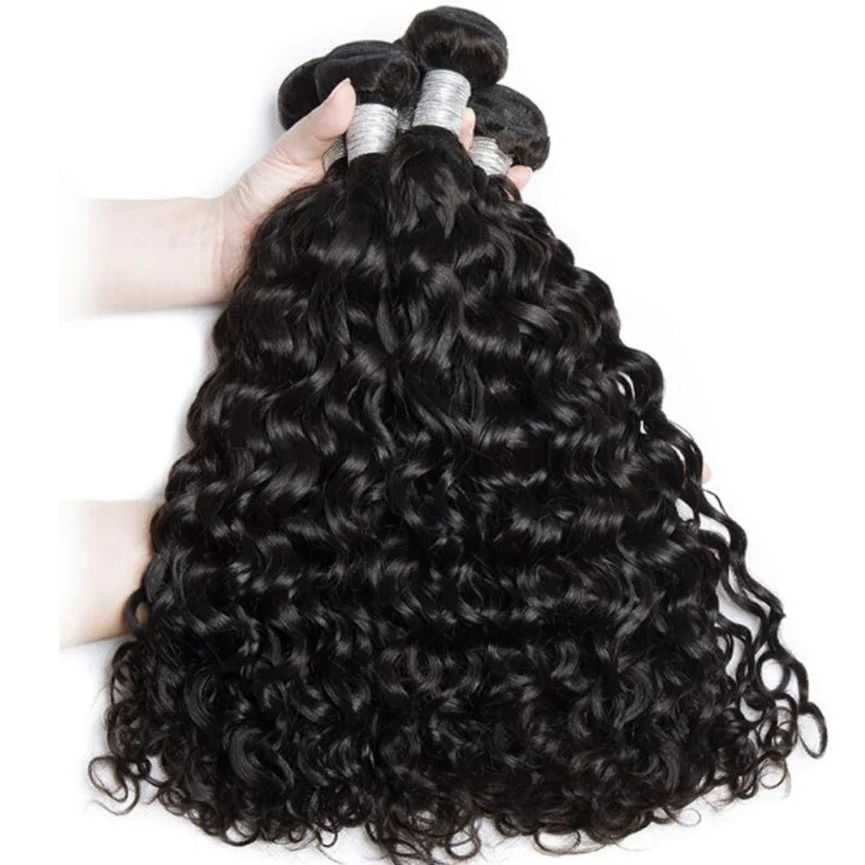 Peruvian Water Wave Human Hair 100% Unprocessed Virgin Bundles