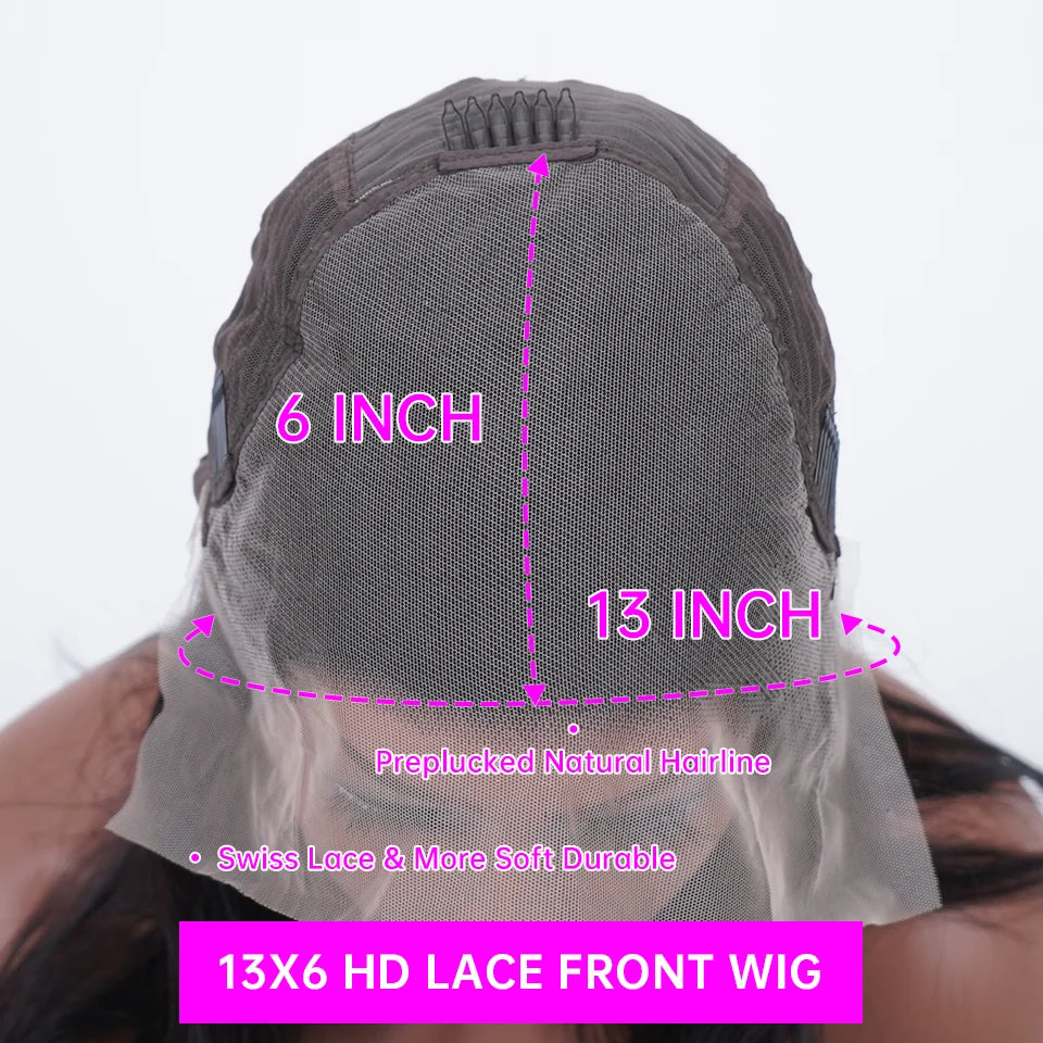 Deep Wave  Chocolate Brown - HD Lace Front Human Hair Glueless Wig