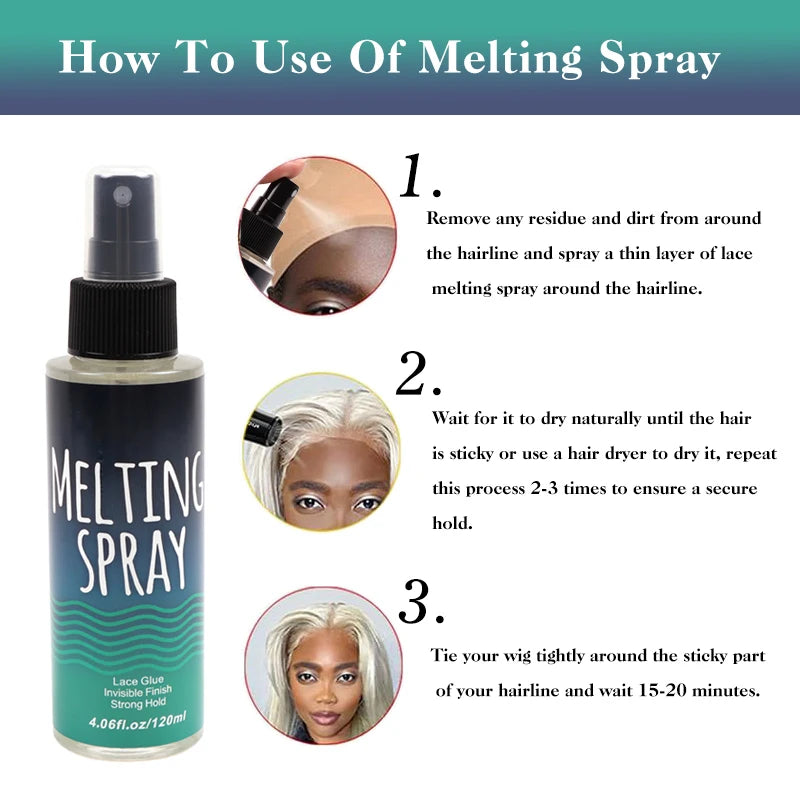 120Ml Lace Melting Sprays; Seamless Finish