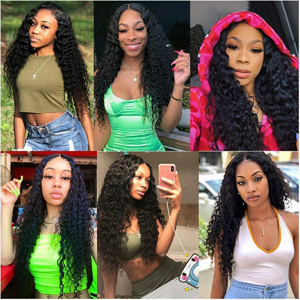Peruvian Water Wave - 13x6 Transparent Lace Front Human Hair Glueless Wig