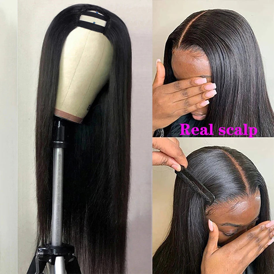 Straight U Part Human Hair Wig