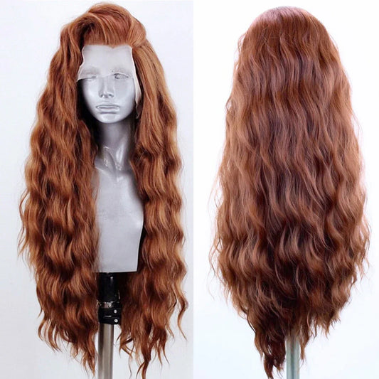 24 Inch Water Wave Synthetic Lace Front Pre Plucked Wigs - Various Colors Available