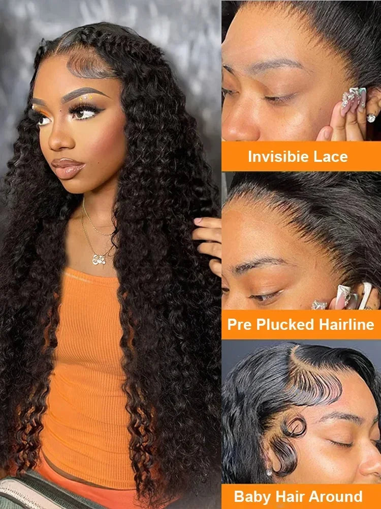 Deep Wave - Glueless HD Lace Frontal Human Hair Wig