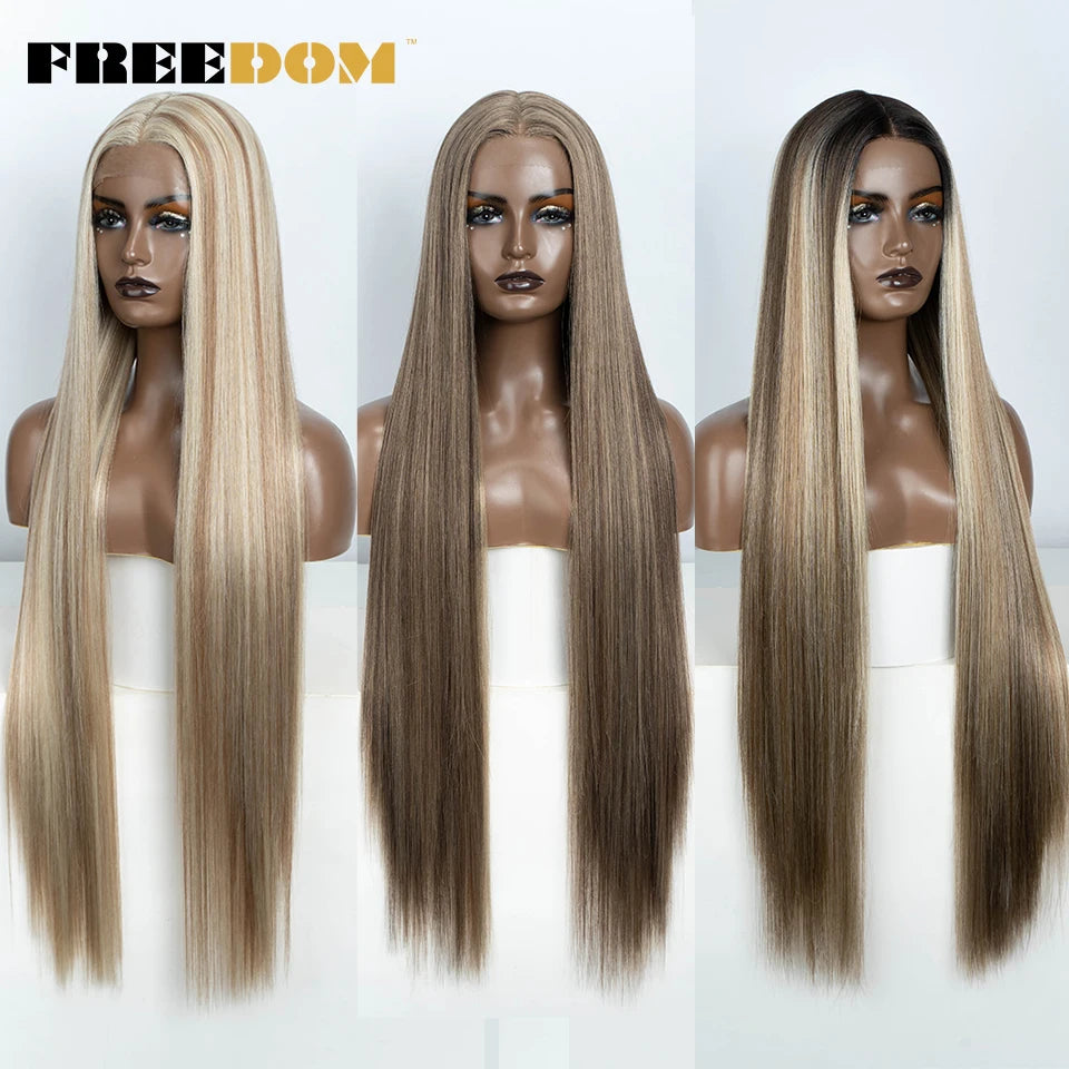 Straight Synthetic Lace Front Wigs - Various Colors Available