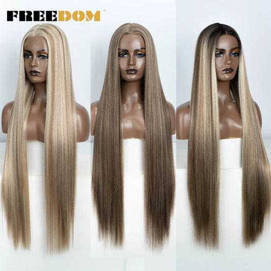 Straight Synthetic Lace Front Wigs - Various Colors Available