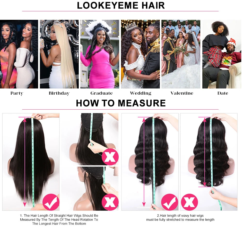 Peruvian Water Wave - 13x6 Transparent Lace Front Human Hair Glueless Wig