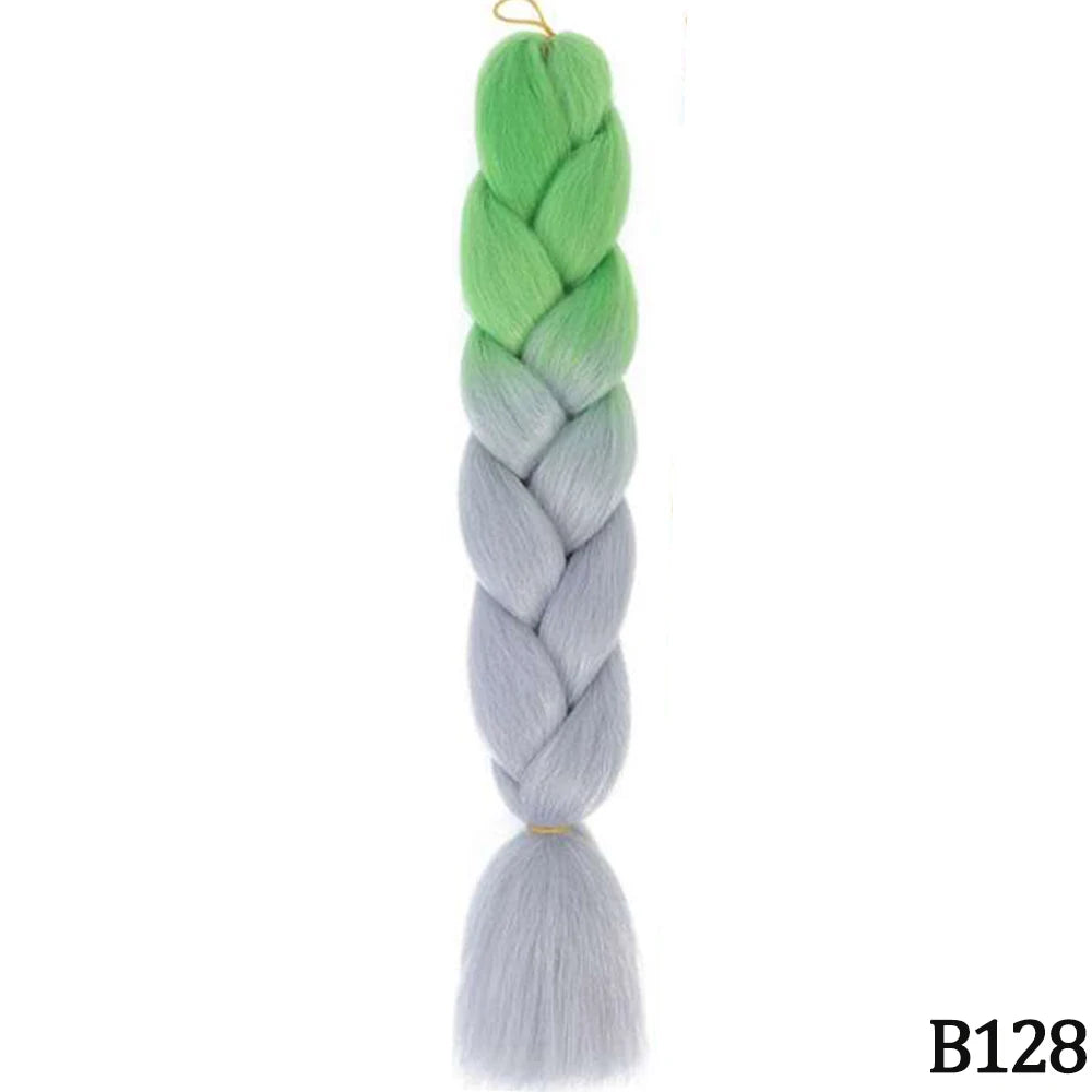 24" Synthetic Yaki Jumbo Braiding Hair - Various Colors Available